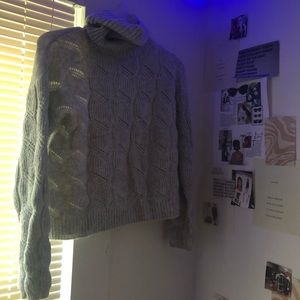 grey turtle neck sweater